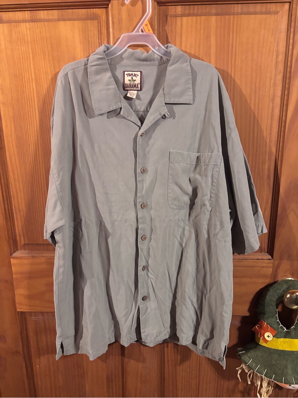 Tommy Bahama Short-Sleeve Button Front Shirt Jacket in Sage Green